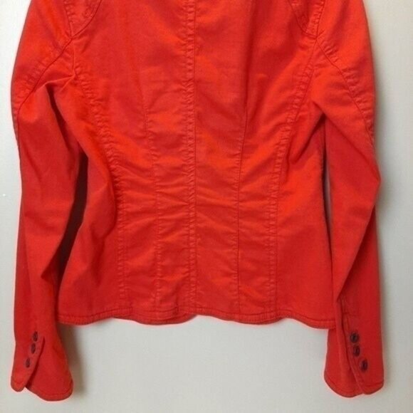 MARC CAIN Blazer Jacket 100% Cotton Red Sz 4 (N1) - Picture 11 of 16